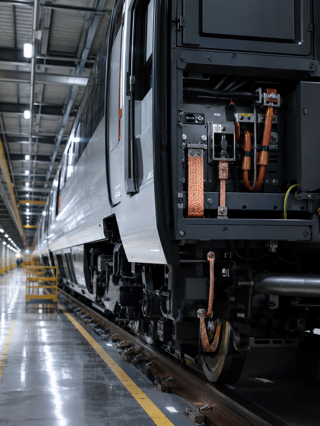 Copper flexible connectors and braided straps for rail transit grounding systems